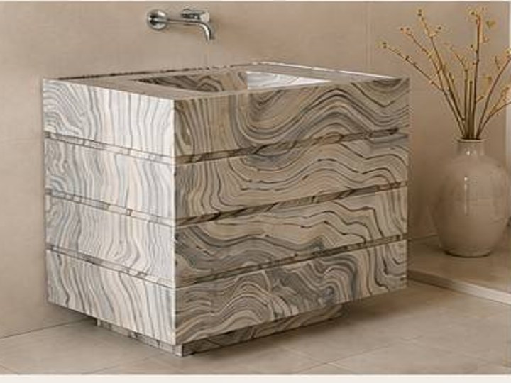 Natural stone bathroom vanity