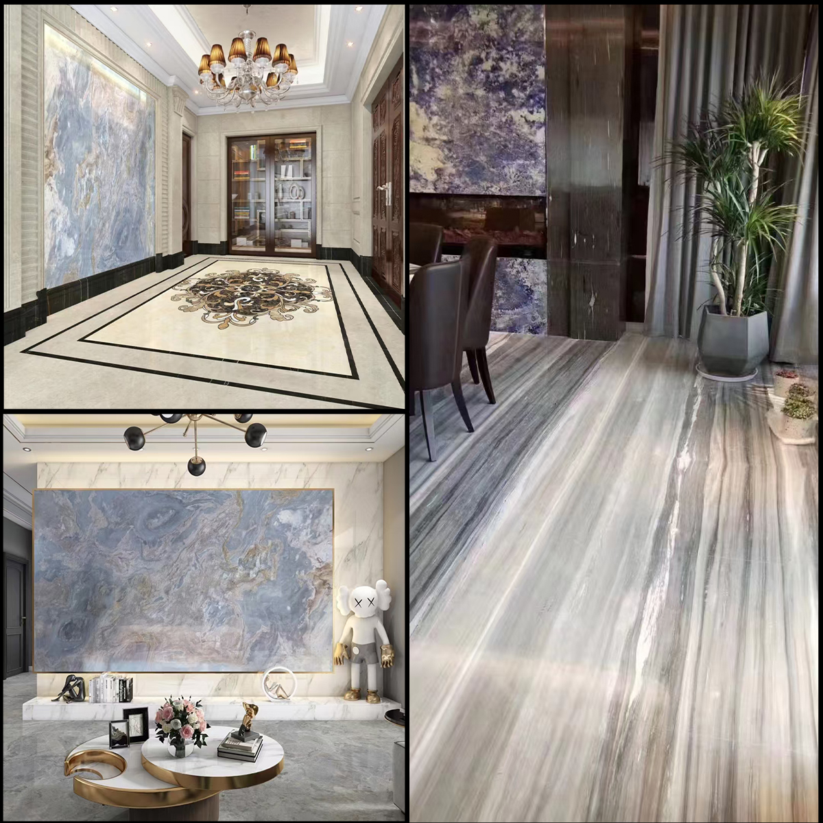 Blue Gold Sand Marble