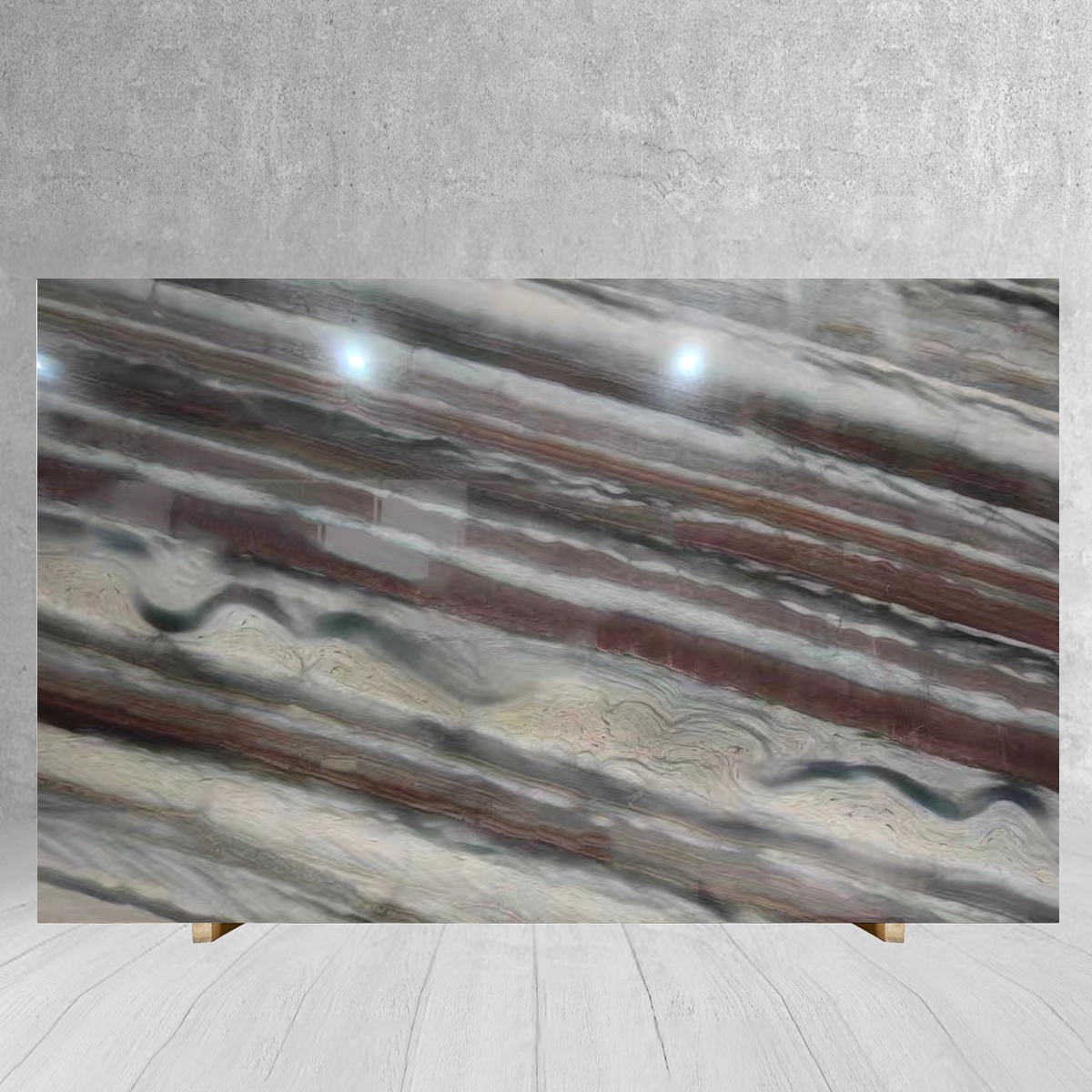 Custom Brown Artificial Marble: Light and D