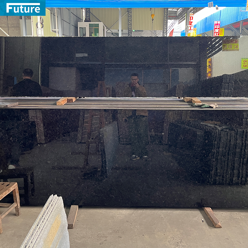 Top Grade Angola Black Granite Slab For Kitchen Island Countertop Wash Basin Sink Floor Tile Wall Panel Stairase Outdoor Stone Engineering