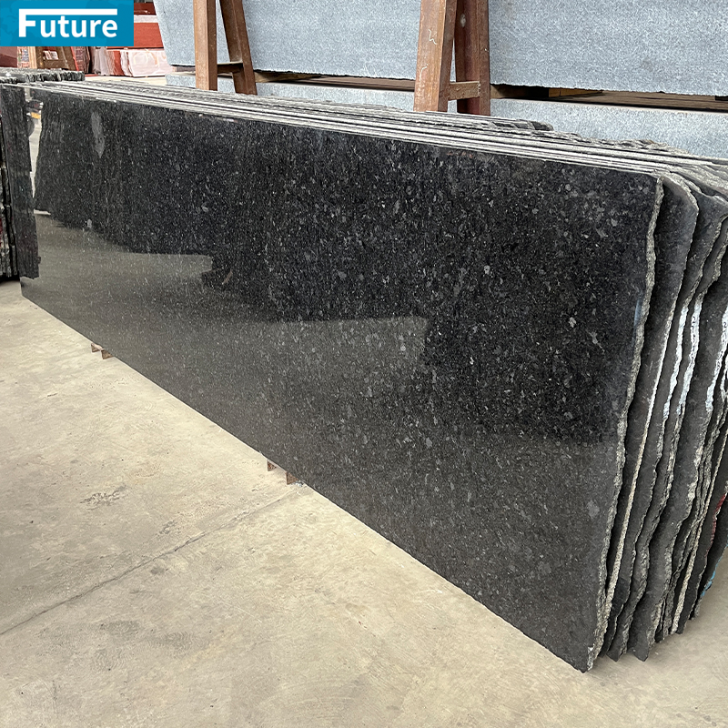 Top Grade Angola Black Granite Slab For Kitchen Island Countertop Wash Basin Sink Floor Tile Wall Panel Stairase Outdoor Stone Engineering