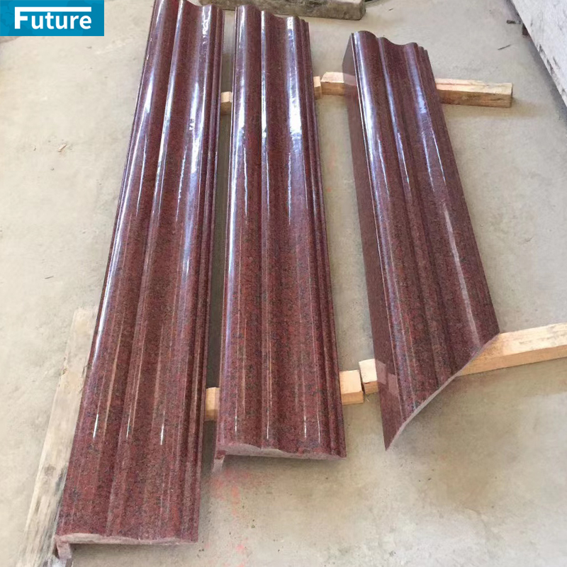 Polish Glazed Wholesales Durable Indian OEM Red Granite Slab For Wall Veneer Ceiling Tiles Floor Tiles Kitchen Countertop Stone Projects
