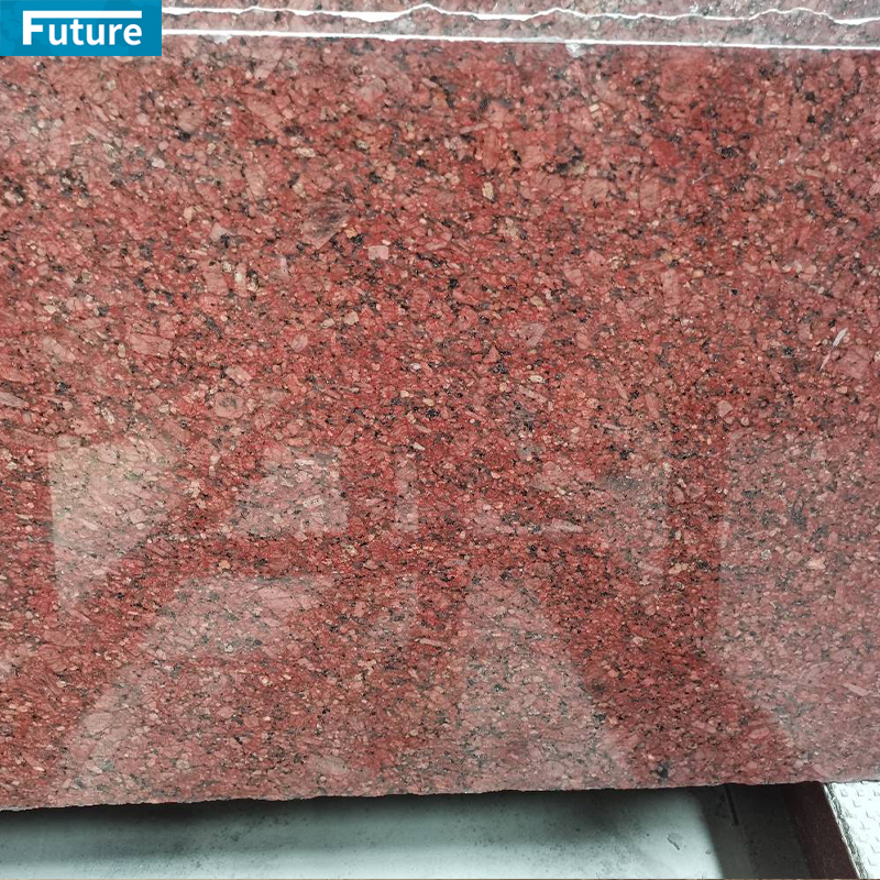 Polish Glazed Wholesales Durable Indian OEM Red Granite Slab For Wall Veneer Ceiling Tiles Floor Tiles Kitchen Countertop Stone Projects