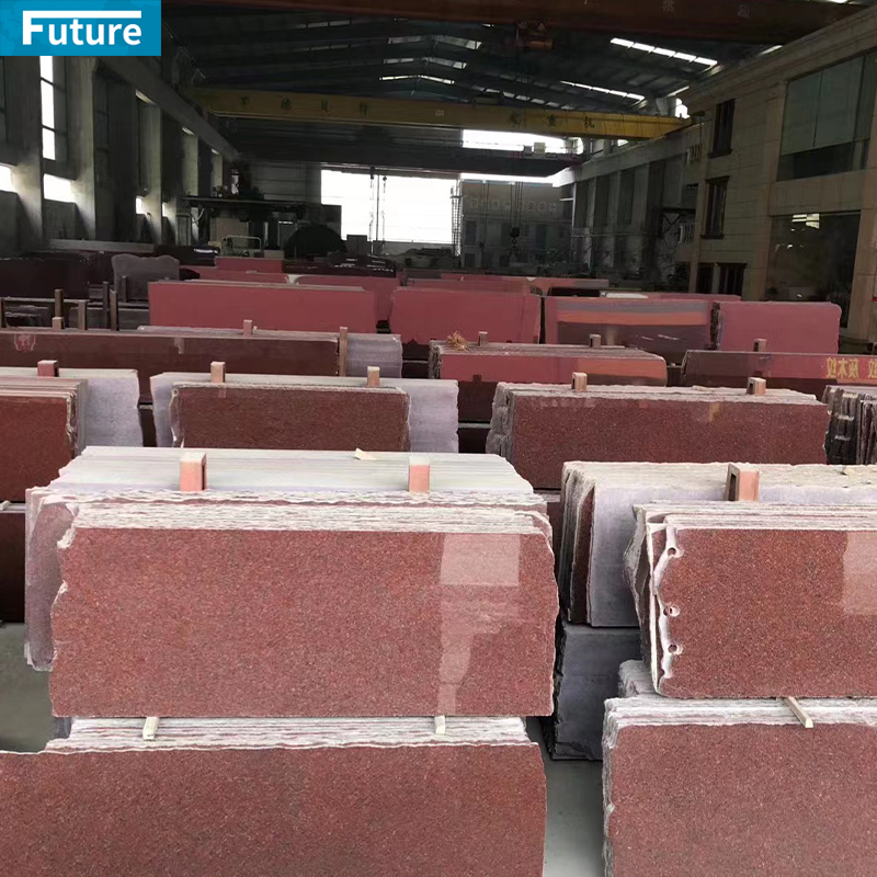 Polish Glazed Wholesales Durable Indian OEM Red Granite Slab For Wall Veneer Ceiling Tiles Floor Tiles Kitchen Countertop Stone Projects