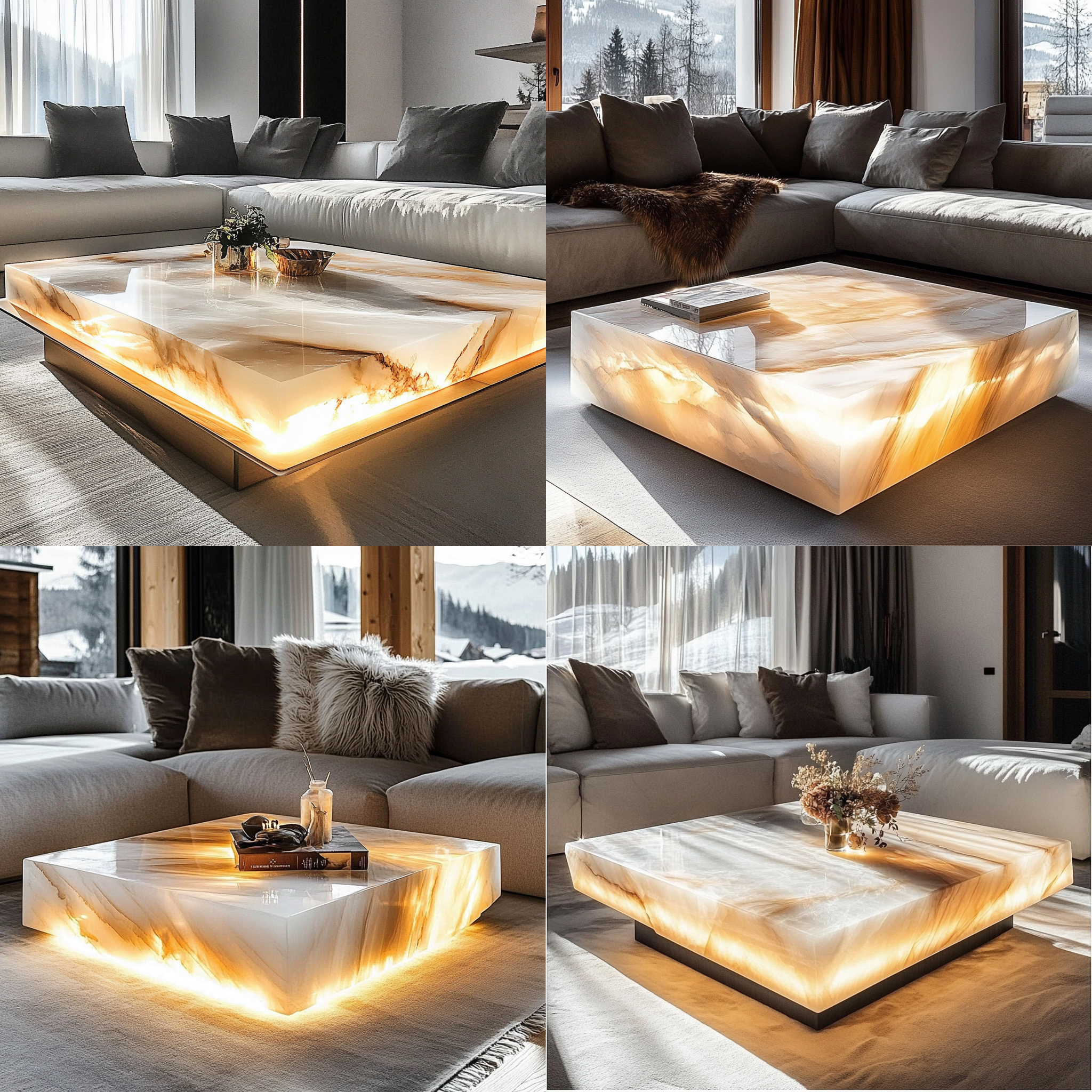 Luxury White Onyx Table