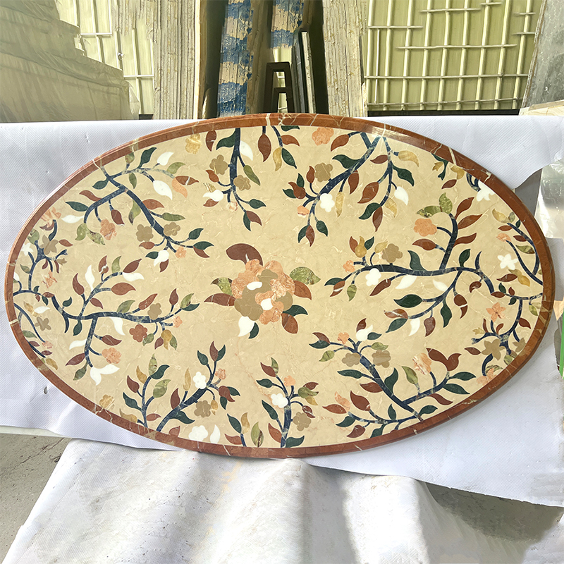 Luxury Round Water Jer Marble Tiles For Villd Decoration Projects Hotel Lobby Floor Tiles Swimming Pool Tiles Wall Decor