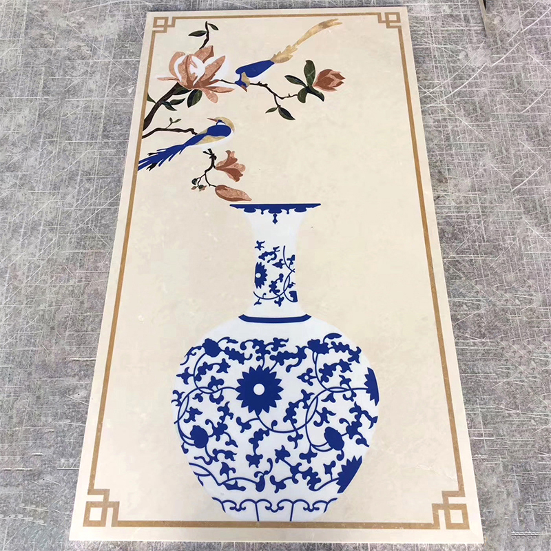 Hot Sale Marble Medallions Waterjet Marble Tiles Stone Inlay Floor Patterns Square Marble Floor Medallions For Hotel Lobby