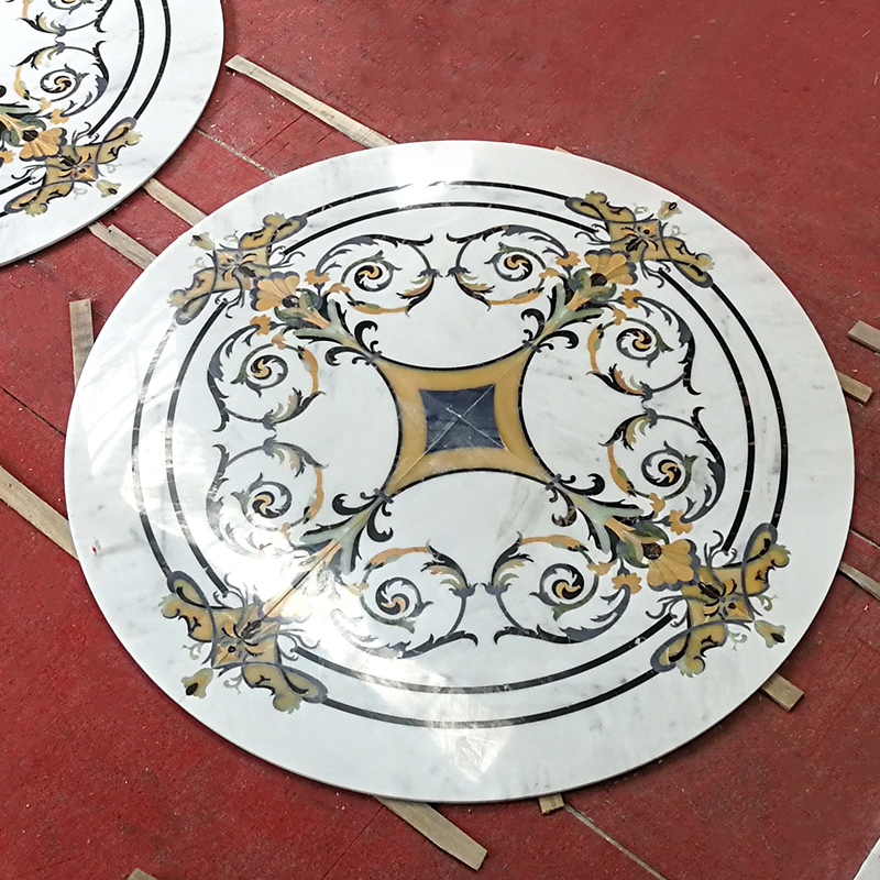 Hot Sale Marble Medallions Waterjet Marble Tiles Stone Inlay Floor Patterns Square Marble Floor Medallions For Hotel Lobby