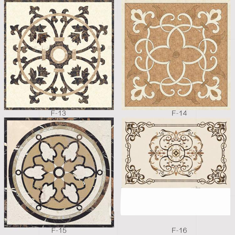 Luxury Customization Design Water Jet Pattern Medallion Floor Tiles For Hotel Labby Decor Flower Water-jet Marble For Villa Decoration Floor Tiles Hotel Lobby Wall Panel