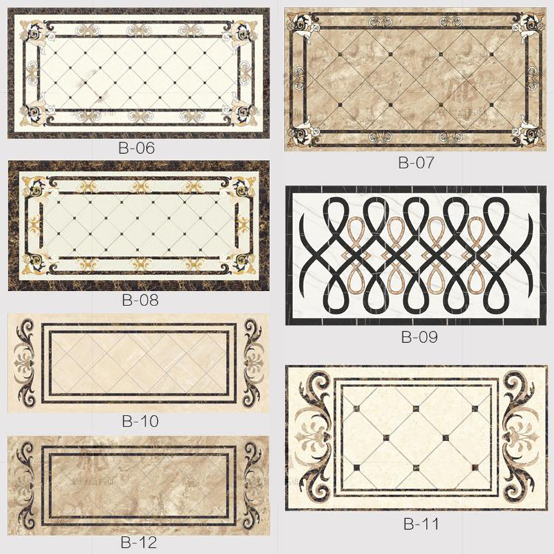 Customization Design Water Jet Pattern Medallion Floor Tiles For Hotel Labby Decor Flower Water-jet Marble For Villa Decoration Floor Tiles Hotel Lobby Floor Wall Panel