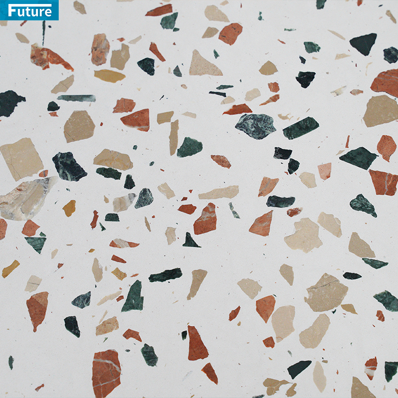 Modern Natural Rustic Interior Porcelain White Terrazzo Tile Restaurant Balcony Floor Bathroom Villa Interior Application Swimming Pool Tiles