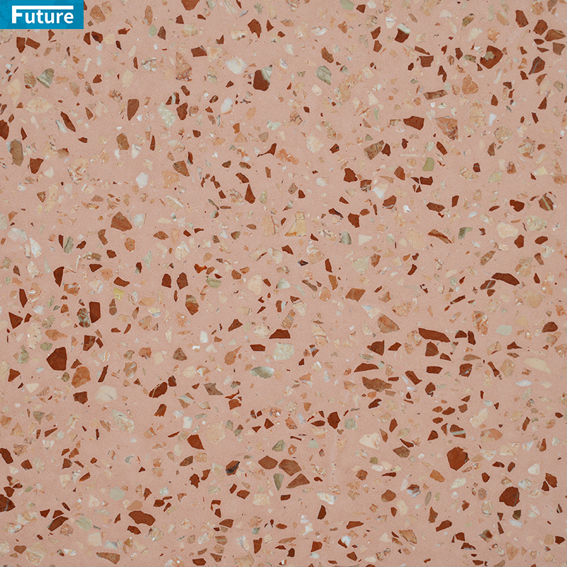 Wholesale Luxury Artificial Red Terrazzo Tiles Epoxy Terrazzo for Interior Flooring Wall Panel Kitchen Countertops