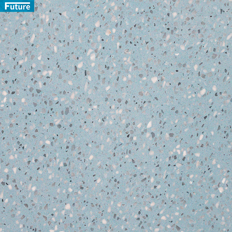 Wholesale Cheap Price Artificial Dark Blue Terrazzo Tiles Epoxy Terrazzo for Interior Floor Tiles Wall Panel Kitchen Countertops Swimming Pool Tiles