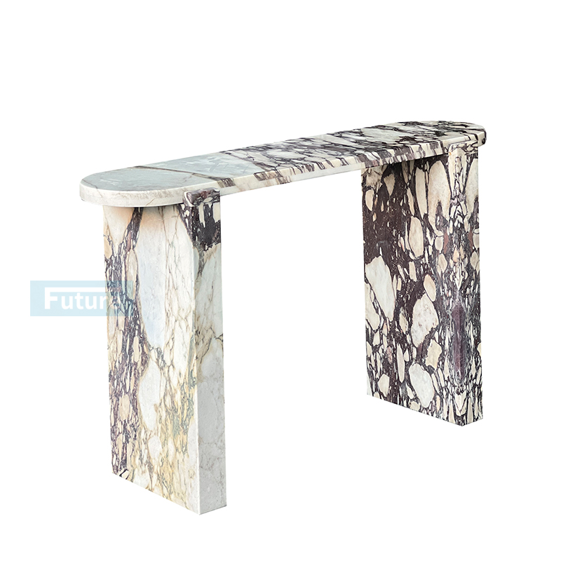 Luxury Modern Style Calacatta Viola Marble Entrance Console Table For Home Decor Livingroom Furnoture Villa Decor