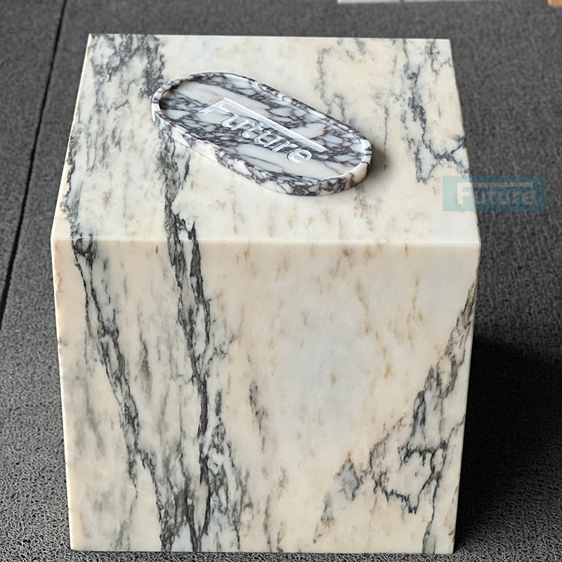 Luxury Modern Style Calacatta White Side Table For Home Decor Livingroom Furniture Villa Decor