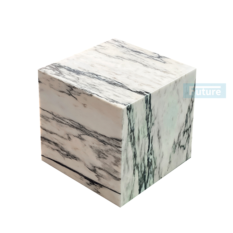 Luxury Modern Style Calacatta White Side Table For Home Decor Livingroom Furniture Villa Decor