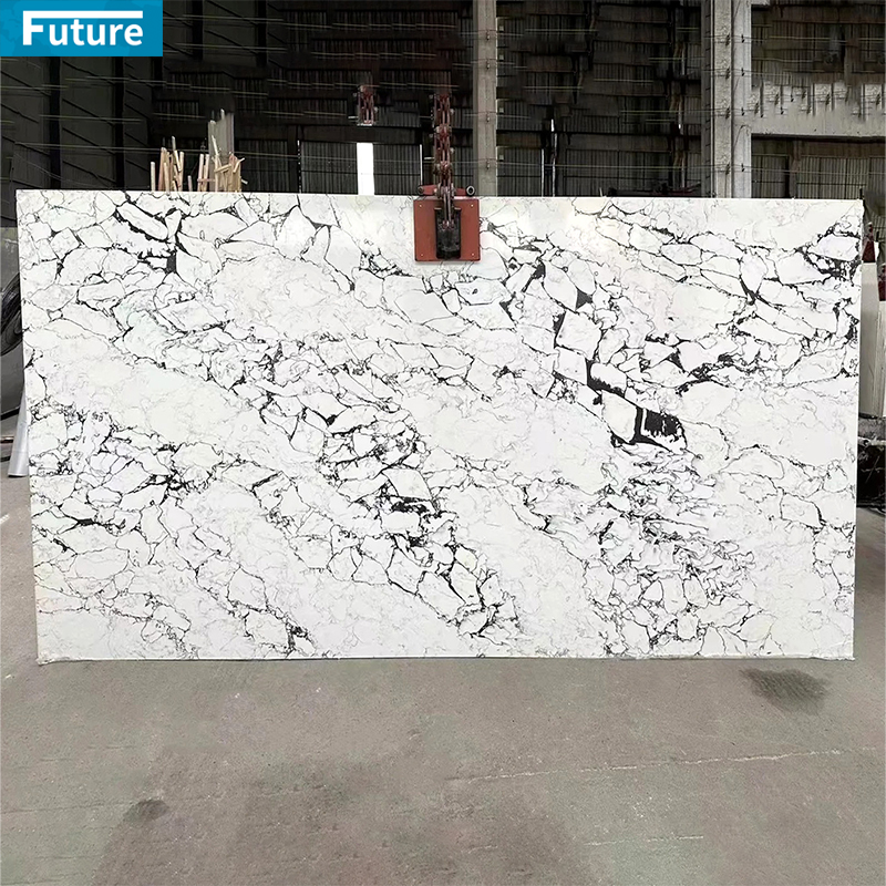 Wholesales Artificial Stones White Calacatta Quartz Kitchen Countertop Supplier Artificial Quartz Kitchen Countertops