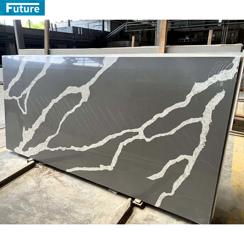 Wholesales Artificial Stones White Calacatta Quartz Kitchen Countertop Supplier Artificial Quartz Kitchen Countertops