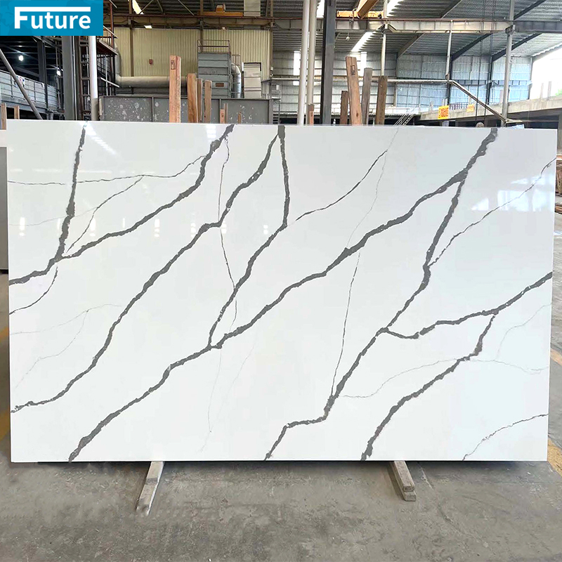 Wholesales Printing Stella Quartz Stone Slab 3200mm*1600mm*20mm Gold Unique Quartz Slabs for Home Decor Floor Tiles Countertop