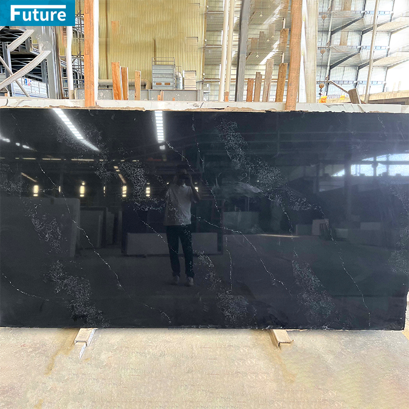 Artifical Calacatta White Marble Vein Big Slab Artificial Stones Quartz Slab for Kitchentop Countertop Wall Table Engineer Stone