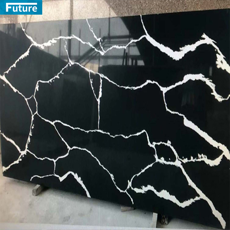 3200x1600 Calacatta White Polished Surface Bookmarked Artificial Quartz Natural Marble Stone Countertop Slabs for Home Decor