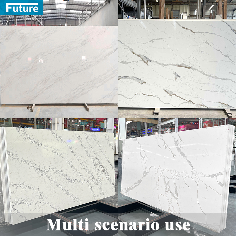 Luxury Wholesales Artificial White Quartz Premium Quartz Stone Countertop Classic Style Ideal for Kitchen Bathroom Carrara Quartz