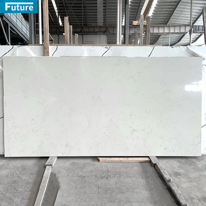 Wholesales Supplier Good Quality White Quartz 15mm 18mm Pure Color White Grey Artificial Slabs Price Quartz Stone Slabs for Kitchen Countertops