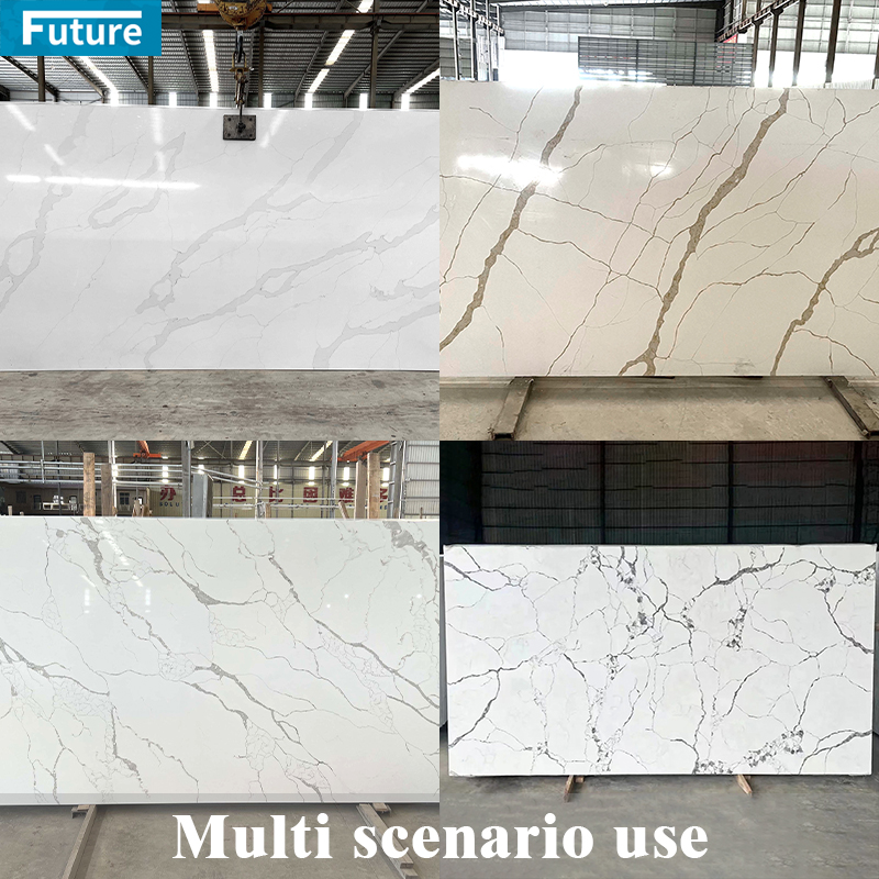 Customize Size Pure Black Quartz Artificial Stone Slab for Kitchen Countertop Bathroom Floor Tiles Wall Panel Villa Staircase