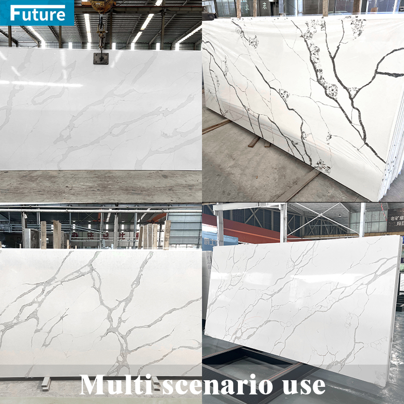 Wholesale Customize Size Modern Black Quartz Artificial Stone Slab for Kitchen Countertop Bathroom Floor Tiles Wall Panel