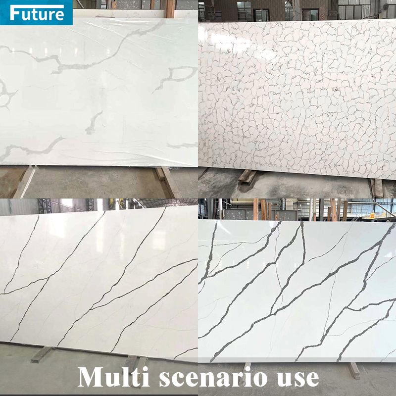 Cheapest Price Pure White Quartz Artificial Stone Slab for Kitchen Countertop Bathroom Floor Tiles Wall Panel Villa Staircase Vanity Top