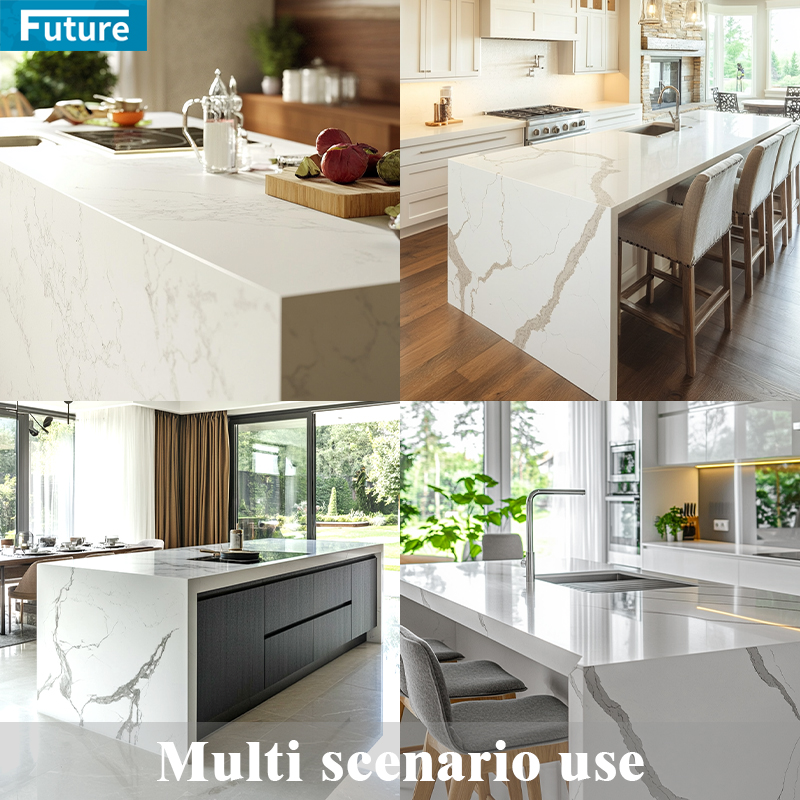 Cheapest Price Pure White Quartz Artificial Stone Slab for Kitchen Countertop Bathroom Floor Tiles Wall Panel Villa Staircase Vanity Top