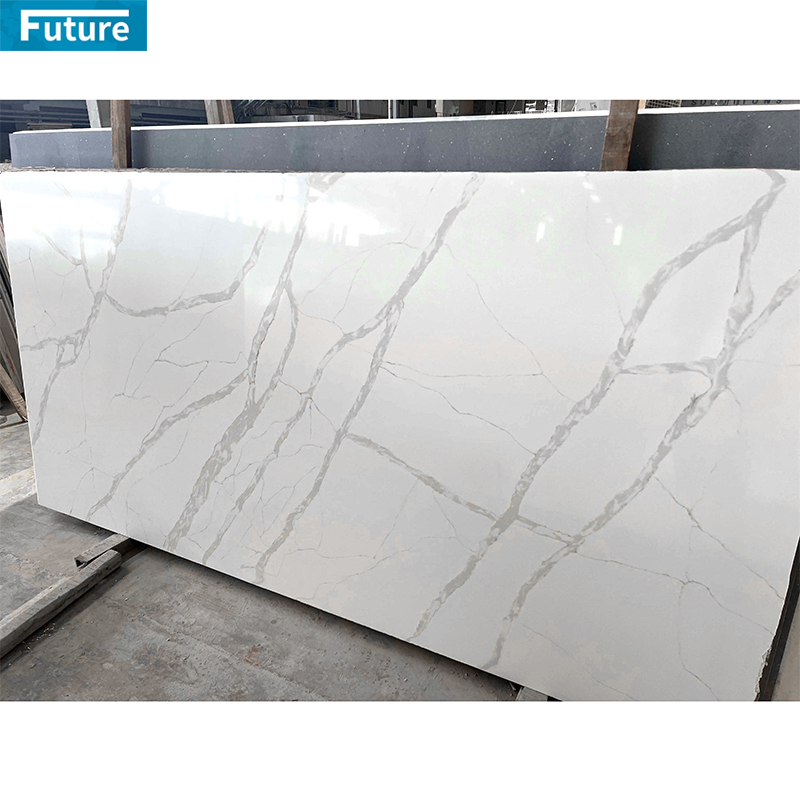 Cheap Price Eco-friendly Luxury Zero Silica Stone Black Calacatta Artificial Quartz Stone Slab Calacatta for Kitchen Countertop Villa Staircase Floor Tiles Vanity Top Wall Panel