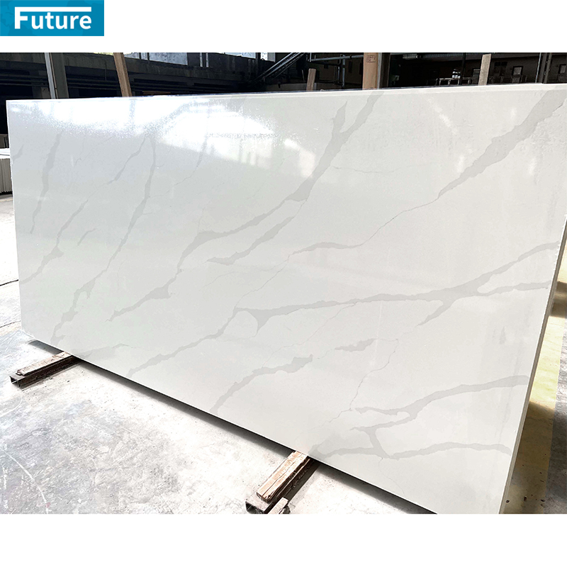Cheap Price Eco-friendly Luxury Zero Silica Stone Black Calacatta Artificial Quartz Stone Slab Calacatta for Kitchen Countertop Villa Staircase Floor Tiles Vanity Top Wall Panel