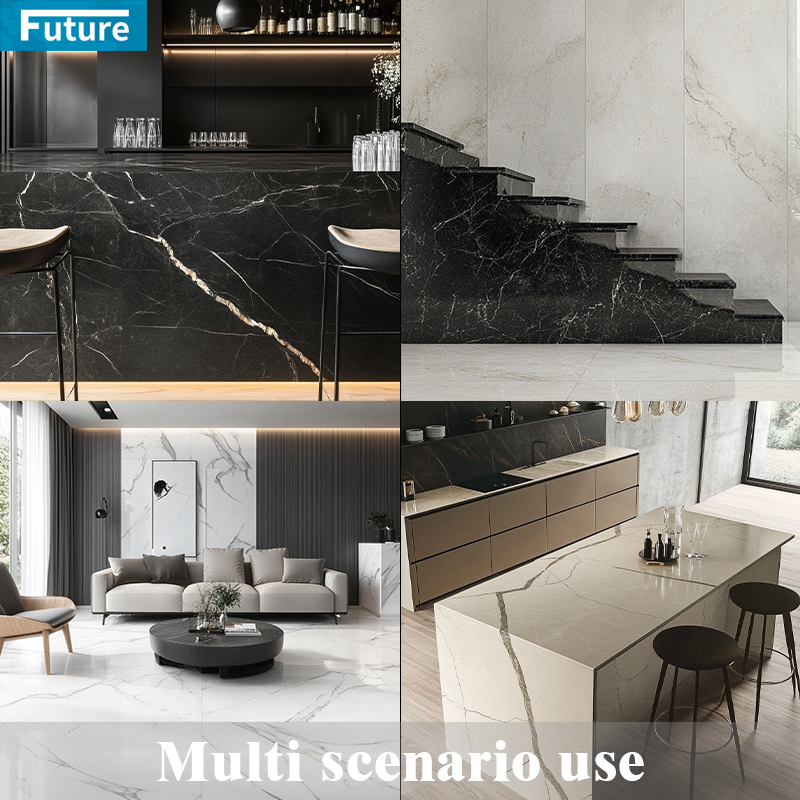 Luxury White Grey Artificial Quartz Stone Slab for Kitchen Countertop Villa Staircase Wash Basin Wall Panel Stone Engineering