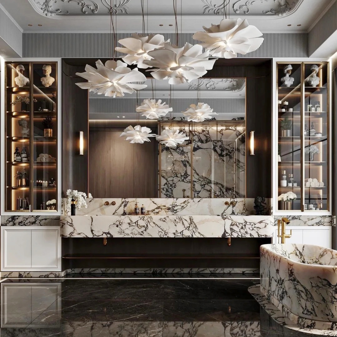 Calacatta Viola Marble in Interior Design: 