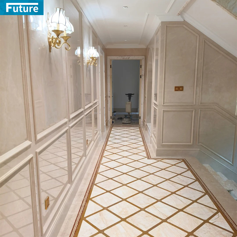 Luxury Style 3D Marble Liner Tiles for Home Villa Livingroom Decoration Project Hotel Lobby Decor Wall Panel Fireplace