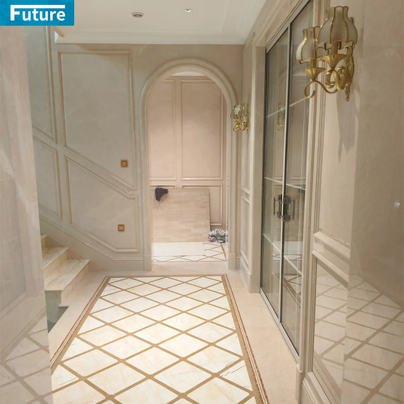 Luxury Style 3D Marble Liner Tiles for Home Villa Livingroom Decoration Project Hotel Lobby Decor Wall Panel Fireplace