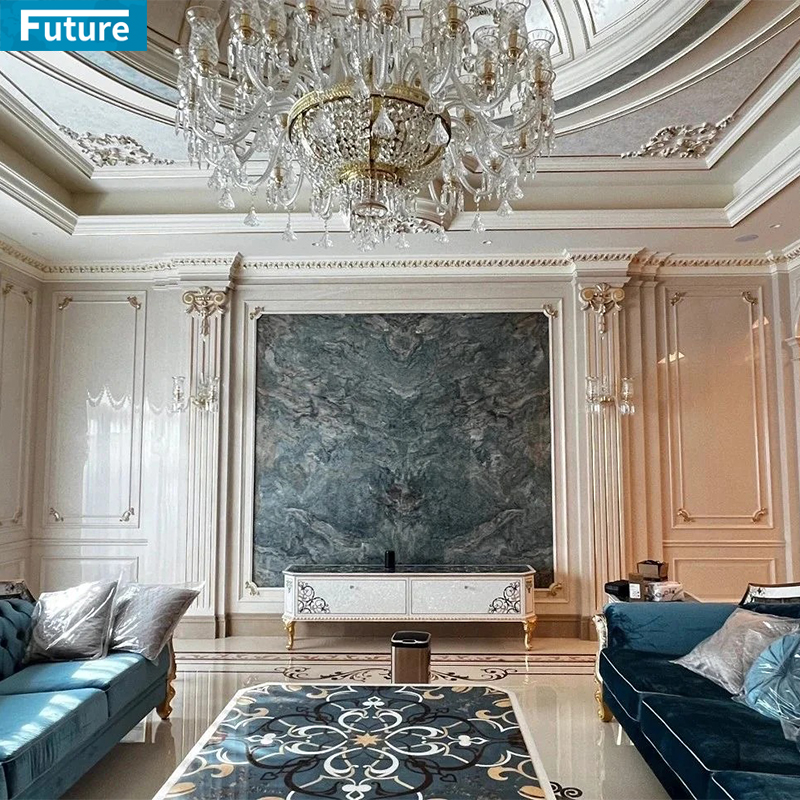 Luxury Style 3D Marble Liner Tiles for Home Villa Livingroom Decoration Project Hotel Lobby Decor Wall Panel Fireplace