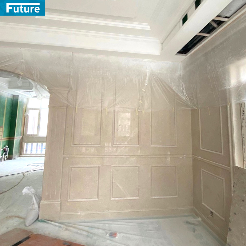 Luxury Style Beige Marble Liner for Home Villa Livingroom Bathroom Wall Decoration Project Hotel Lobby Decor Fireplace