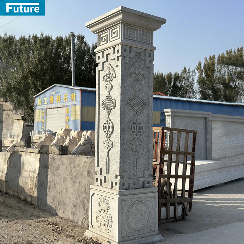 Customize Size Shape Chinese Style Royal Marble Pillar for Home Villa Decoration Project Hotel Lobby Decor