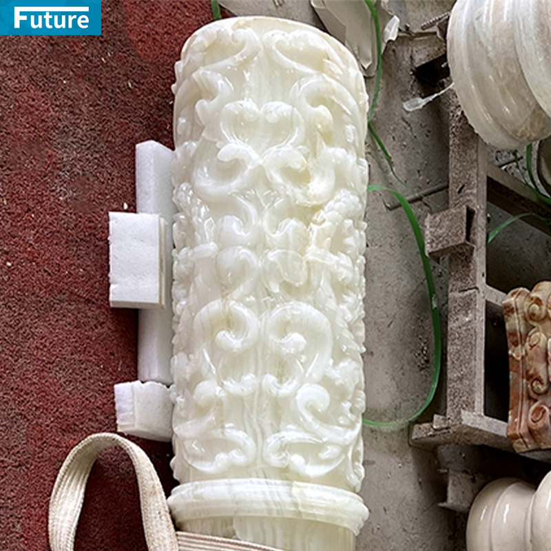 Outdoor Luxury Decorative House Pillars Modern Designs White Marble Columns Prices Roman Column for Villa Decoration Project