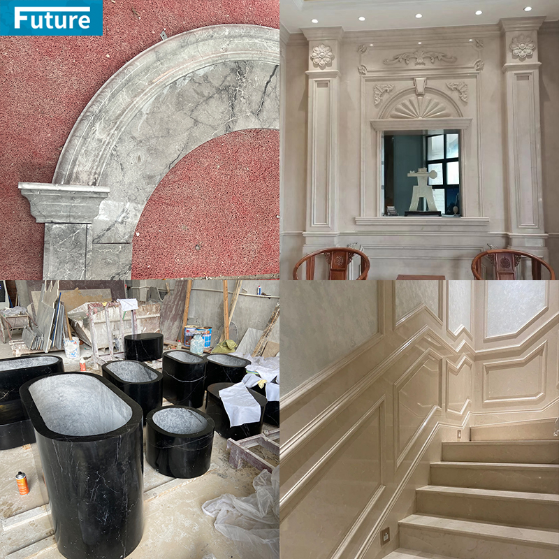 Royal Style Roma Beige Marble Liner Tiles for Home Villa Livingroom Wall Decoration Project Hotel Lobby Decor Staircase