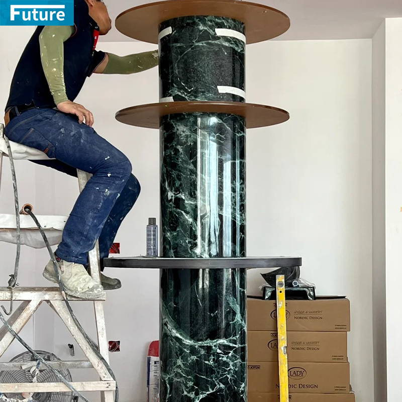 Customize Color Luxury Modern Design Interior Marble Column Pillar Liner for Villa Hotel Lobby Decoration Project