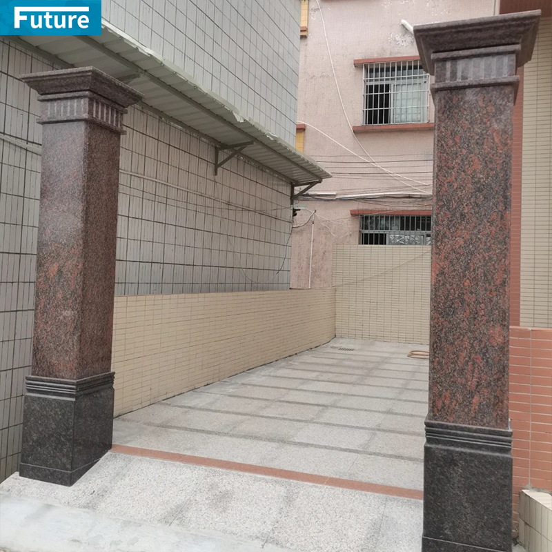 Customize Luxury Modern Design Interior Beige Marble Square Column Pillar for Villa Hotel Lobby Decoration Project