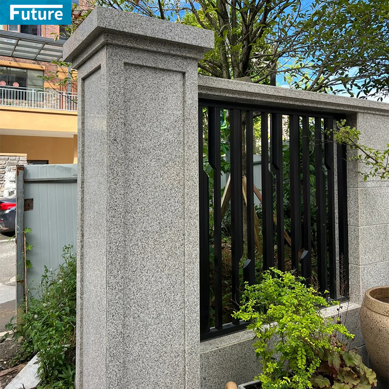Customize Luxury Modern Design Exterior Grey Marble Square Column Pillar for Villa Hotel Lobby Decoration Project