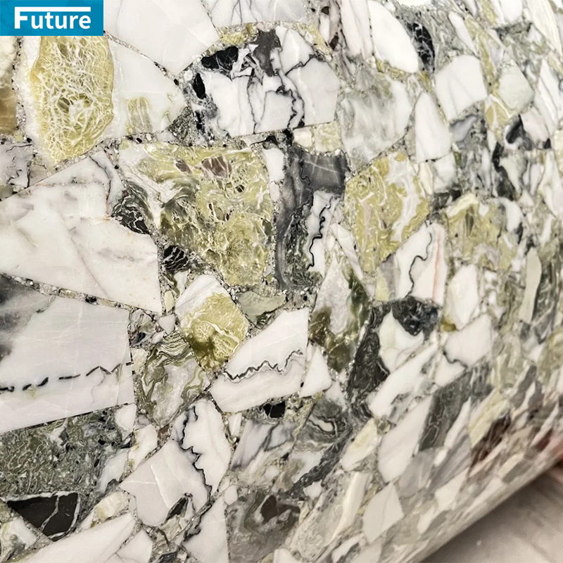 Customize Luxury Natural Calacatta Green Marble Hollow Column Panel Red Marble Hollow Stone Pillar