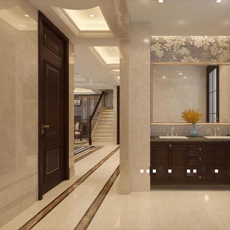 Polished Glazed Natural Beige Marble for Kitchen Island Countertop Floor Tiles Wall Panel Home Furniture