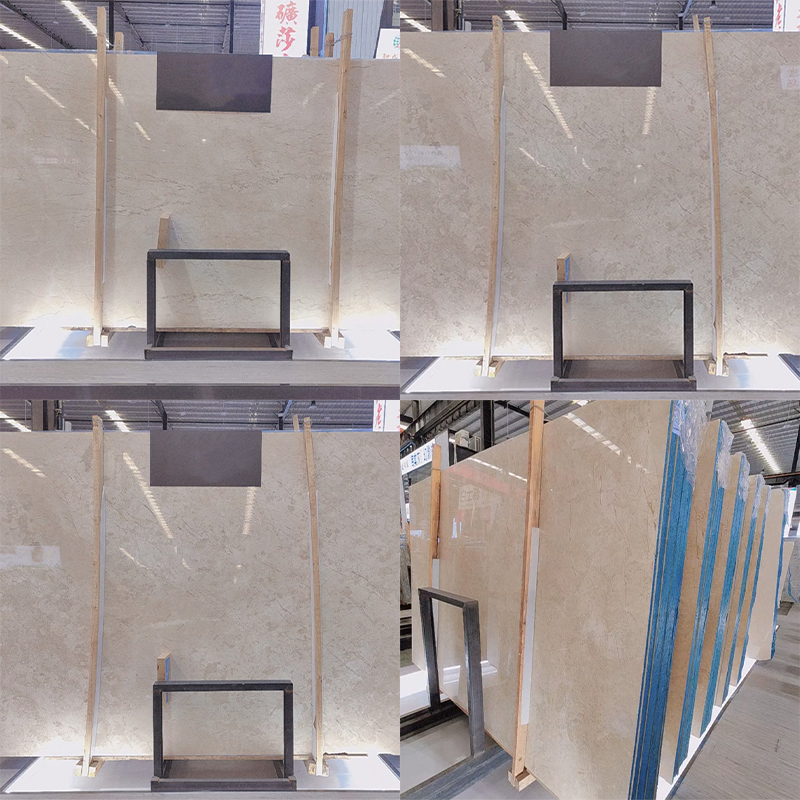 Luxury Factory Price Natural Royal Light Beige Marble Stone for Exterior Wall Panel Shopping Mall Decor Villa Engineering