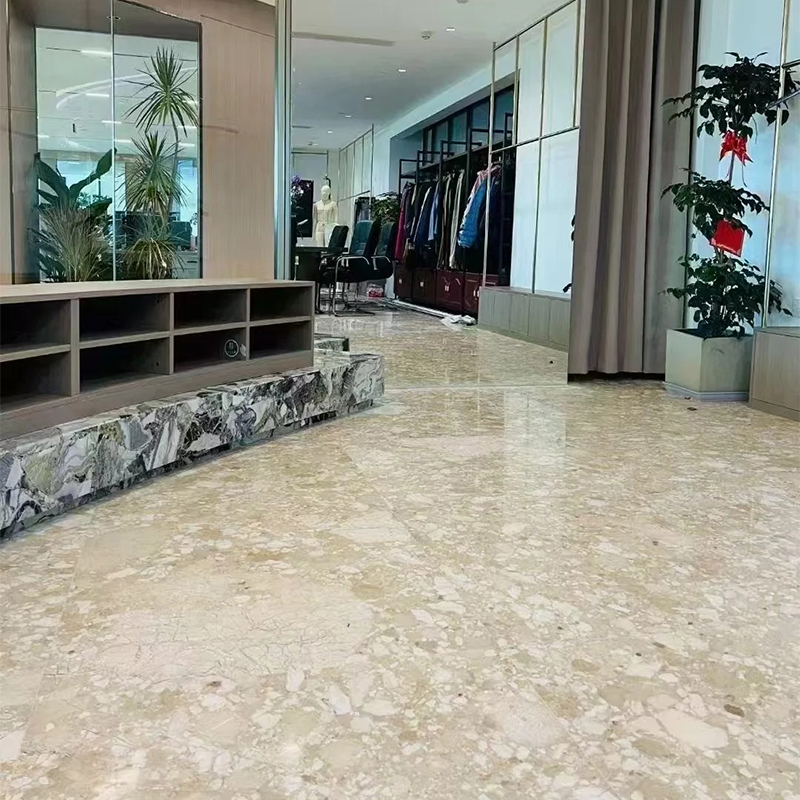100% Customzie Size Natural Beige Marble for Home Engineering Luxury Villa Mansion Decor