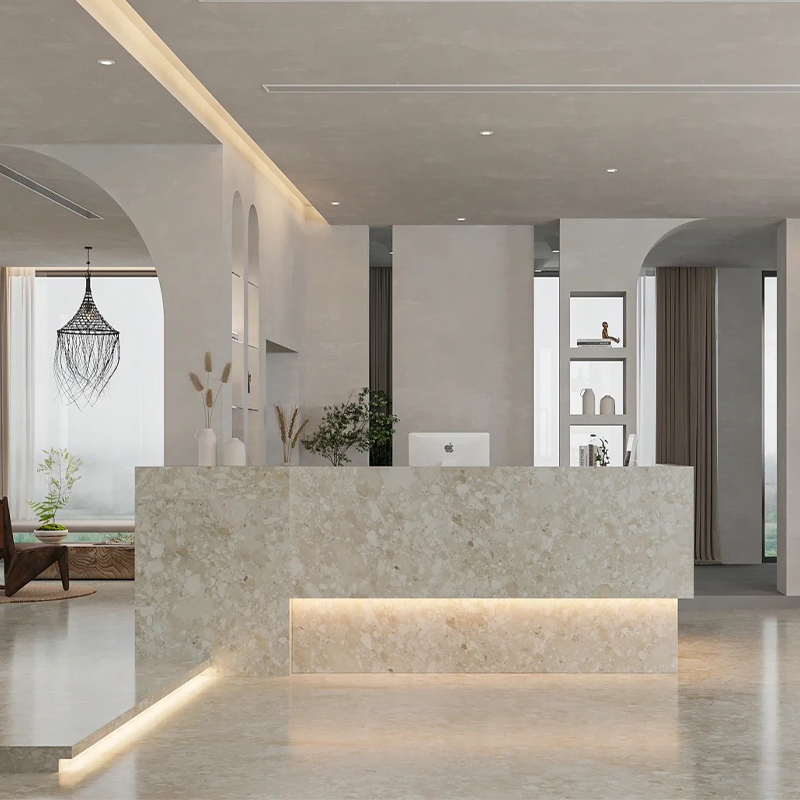 100% Customzie Size Natural Beige Marble for Home Engineering Luxury Villa Mansion Decor